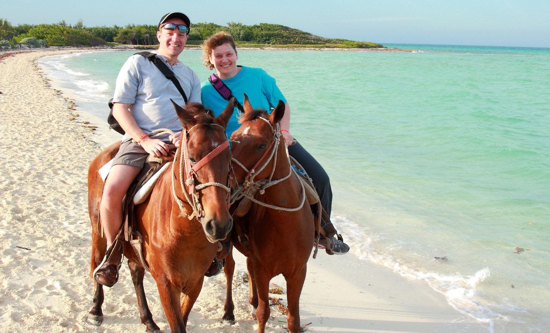Horseback Ride in Barbados Beginner Introductory English-Style Saddle Bath Beach