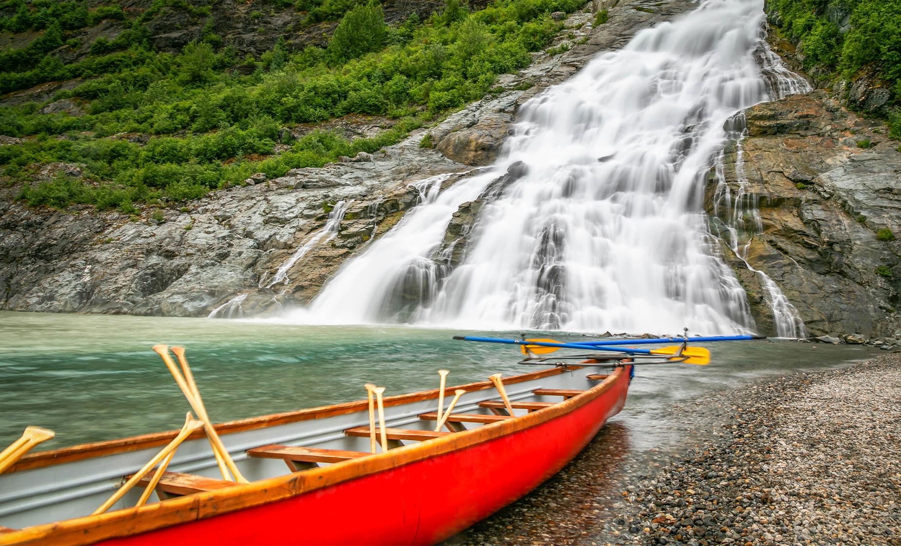 Canoe Adventure at Mendenhall Lake and Glacier in Juneau, Southeast Alaska