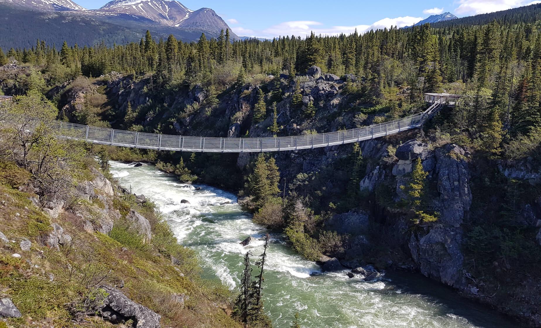 Yukon Suspension Bridge and Waterfall Tour