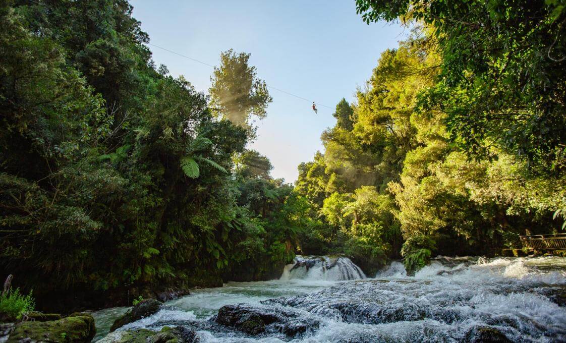 Zipline Over Okere Falls