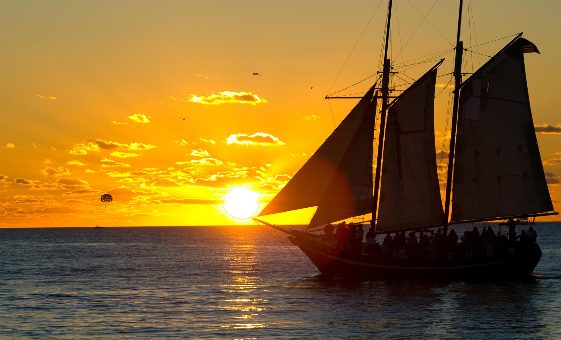 Wooden Schooner Sunset Sail in Key West