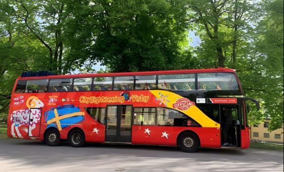 Visby City Sightseeing Hop On Hop Off Bus Tour (Baltic Sea, Royal Palace)